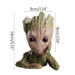 Pot de fleurs pour b�b� groot, d�coration de maison, planteur, figurines d'arbre, mod�le homme, jouet ...