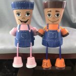 Pot de fleurs en rsine pour garons et filles, 1 pice, jardinire de jardin pour enfants, dcoration ...