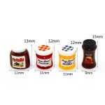 Pot de ketchup sauce confiture salade mini caf�, accessoires de cuisine pour maison de poup�e miniature ...