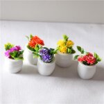 Pot de plantes vertes miniatures 1:12 pour maison de poup�e, 3 pi�ces / lot, accessoires de d�coration ...