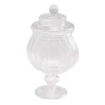 Pot de rangement miniature en verre avec couvercle ¿ accessoire pour maison de poup�e � l'�chelle 1 ...