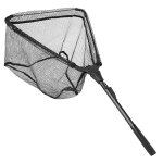 Poteau d'puisette de pche tlescopique pliable en alliage d'aluminium, poigne en caoutchouc (40cm) ...