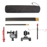 Poteau de lampe de camping léger et pliable, support a verrouillage rapide, pour trekking, randonnée, ... Poteau de lampe de camping léger et pliable, support a verrouillage rapide, pour trekking, randonnée, ...
