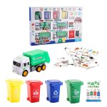 Poubelle d'apprentissage pour enfants, 1 ensemble de tri de d�chets educatifs amusants