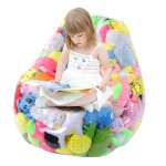 Pouf extra large pour ranger les jouets et organiser les peluches des enfants, sige surdimensionn ...