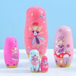 Poup�e d'ange matryoshka a 5 couches, organisateur artisanal en bois, ornement pour jouet d'enfant, cadeau ...