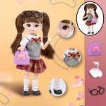 Poupées articulées bjd pour filles, 20cm, ensemble complet de jouets pour filles, vêtements, pull, jupe ... Poupées articulées bjd pour filles, 20cm, ensemble complet de jouets pour filles, vêtements, pull, jupe ...