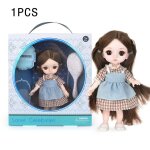 Poup�e articul�e pour filles, 16cm, avec ensemble de v�tements complets, perruque, maquillage, jouet ...
