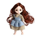 Poupe articule en silicone pour fille bjd, jouet raliste, a cliner, en robe, super cadeau pour filles ...