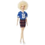 Poupe barbie fashionistas 91 - blonde jupe ecossaise haut bleu