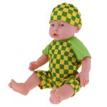 Poupe bb garon en vinyle souple, 41cm, simulation haute, vert, maillot de bain, costume pour enfants, ...