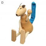 Poupe en bois massif pour enfants, modle d'animal, jouet de marionnette, dcor cratif, cadeau, jouet ...