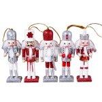 Poupe casse - noisette en bois de 12cm, 5 pices, marionnette roi soldat, ornements de nol, cadeaux ...