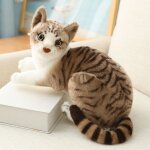 Poupe de chat dcoration de la maison endroit pittoresque zoo chat en peluche jouet education prcoce ...