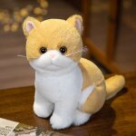 Poupe chat garfield en peluche pour filles et enfants garfield assis - marron et blanc - hauteur assise ...