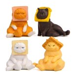 Poup�e chat mignon en plastique 4 pi�ces / ensemble, d�coration de voiture pour la maison, nouveaux cadeaux ...
