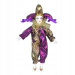 Poupée clown de 20 cm, modèle d'angle, poupée arlequin amusante, bureau, halloween, violet Poupée clown de 20 cm, modèle d'angle, poupée arlequin amusante, bureau, halloween, violet