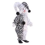 Poupe clown homme 23cm, vtements etoile brillante drle, ornements de nol cadeaux