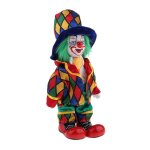 Poupe clown vintage en porcelaine pour enfants, fabrique a la main, cadeaux de nol