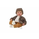 Poup�e �l�gance 45 cm - arias - 14 sons - ensemble en velours c�tel� - tons marrons - t�tine incluse ...