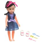 Poup�e fashion avec accessoires - h. 29 cm - cheveux noirs