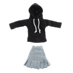 Poupe fille jupe plisse et sweat chandails a capuche, balle articule poupe vtements