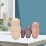 Poup�e gigoteuse russe en silicone, matrioshka, babushka, jouet montessori pour enfants, cadeaux d�coratifs ...