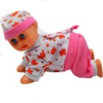 Poupe intelligente electrique pour fille, jouet amusant, qui rime, chante, ramper, cadeau