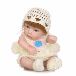 Poupe de jeu pour bb de 11 pouces, corps complet en vinyle, lavable, avec vtements en tricot, raliste, ...