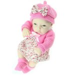 Poupe de jeu pour bb reborn de 11 pouces, corps complet en vinyle lavable avec vtements en tricot, ...