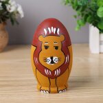 Poup�es lion matrioshka en bois, jouets peints a la main, nidification russe pour enfants, fournitures ...