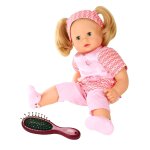 Poupe maxy muffin 42 cm cheveux blonds avec tenue rose et brosse