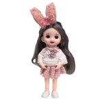 Poup�e mignonne de style britannique, jouet a articulations mobiles, d�guisement, accessoires de maison ...