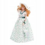 Poupe miniature en porcelaine verte 1:12