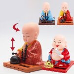 Poupe de moine bouddhiste a energie solaire, jouet de danse avec tte secoue, 1 pice