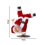 Poupes musicales lectriques de nol, pre nol rotatif invers, ornements en peluche lectriques