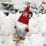 Poupée de noël et de ski pour enfants, jouets suspendus, sapin de noël, nouvel an, décoration de porte ... Poupée de noël et de ski pour enfants, jouets suspendus, sapin de noël, nouvel an, décoration de porte ...