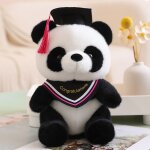 Poupe panda en peluche avec chapeau de docteur, poupe panda en tissu, cadeau de remise de diplme imprimable ...