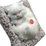 Poupe en peluche 8 types, simulation de chat, chien, modle de respiration, jouet pour chat, couleurs ...