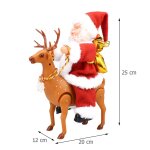 Poup�e en peluche electrique a echelle d'escalade pour p�re no�l, d�cor musical cr�atif, jouet pour enfant, ...