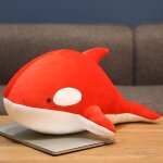 Poupe en peluche mignonne en forme de couple d'paulards potels version q orque rouge - 80 cm 1, 1 ...