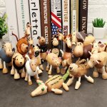 Poupe petit animal en bois massif, modle de marionnette pour enfants, jouet dcoratif cratif, cadeau ...