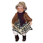 Poup�e en porcelaine el�gante de 17. 72 pouces, jouet miniature a collectionner, belle grand - m�re