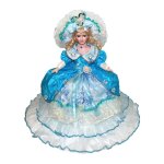 Poupe en porcelaine faite a la main avec support, figurine victorienne dame en cramique de 45cm, cadeau ...