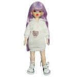 Poupée pull pour bébé, 30 cm, vêtements en 6 points, poupées mignonnes pour filles, boule réglable a ... Poupée pull pour bébé, 30 cm, vêtements en 6 points, poupées mignonnes pour filles, boule réglable a ...