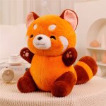 Poupe de raton laveur rouge de dessin anim, jouet en peluche, poupe ours brun, poupe rconfortante ...