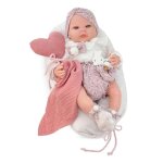 Poup�e reborn - berjuan s. l - 50 cm - multicolore - chemise blanche - oreiller rose - maquillage r�aliste ...