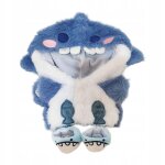 Poupe requin a capuche, vtements en peluche pour poupe de 7, 8 pouces avec chaussures