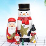 Poupes russes matryoshka, bonhomme de neige de dessin anim, jouets en bois, embotement, artisanat, ...