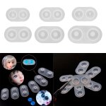 Poupe sd bjd, 6 pices, yeux ronds, moule en silicone, base de pression, bricolage, yeux bjd, kit de ...